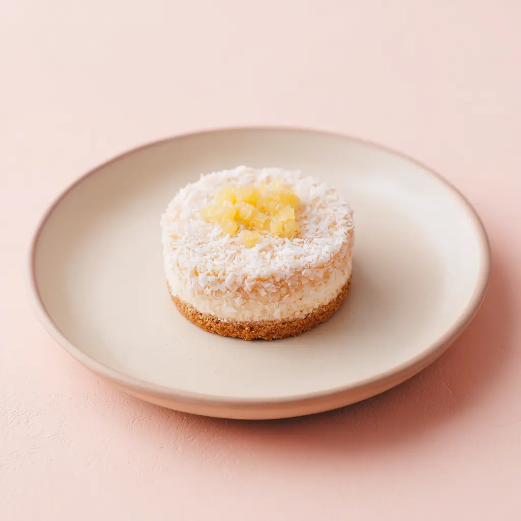 Blanc-manger coco sur Sablé Breton et brunoise d'ananas confit