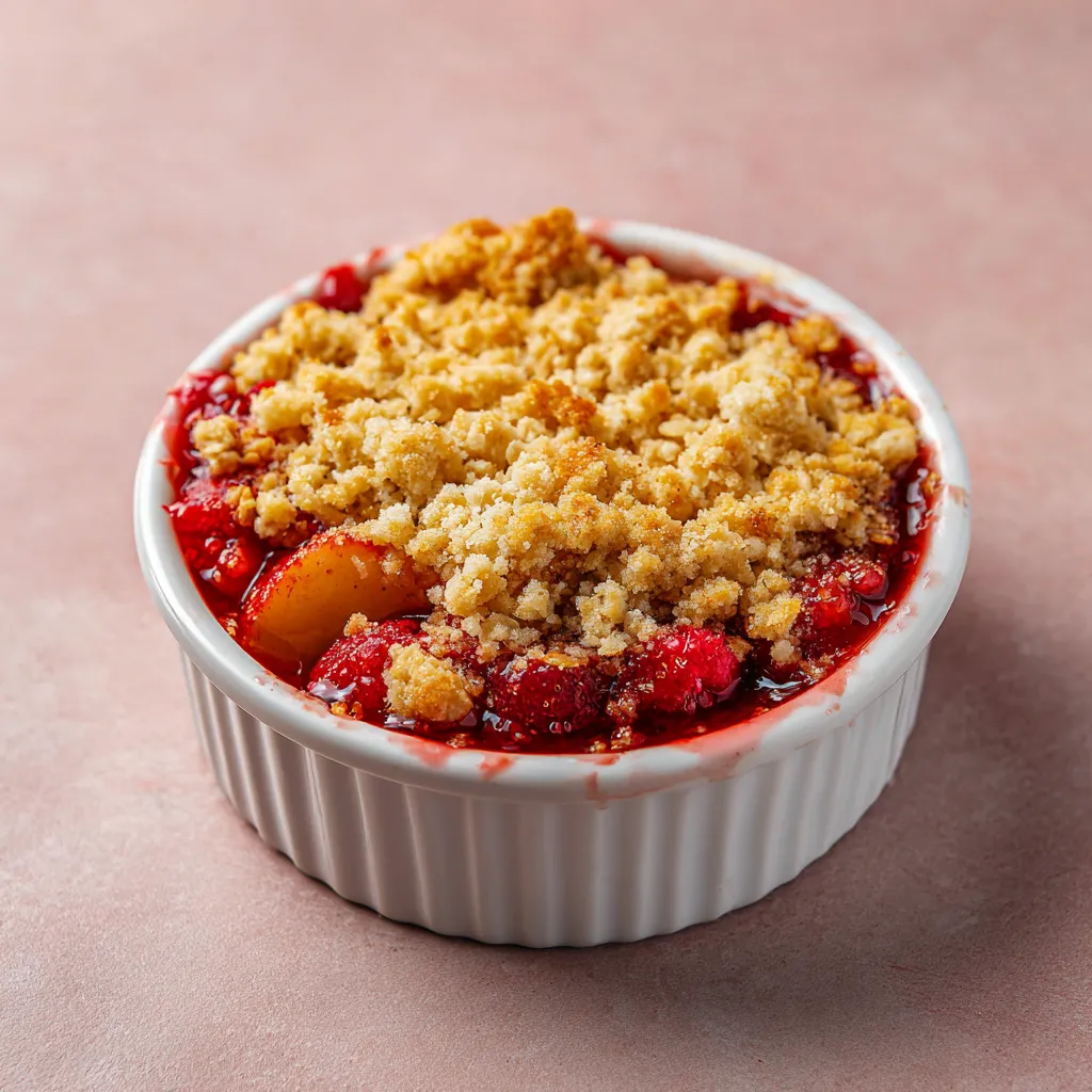 Crumble pomme et fruits rouges