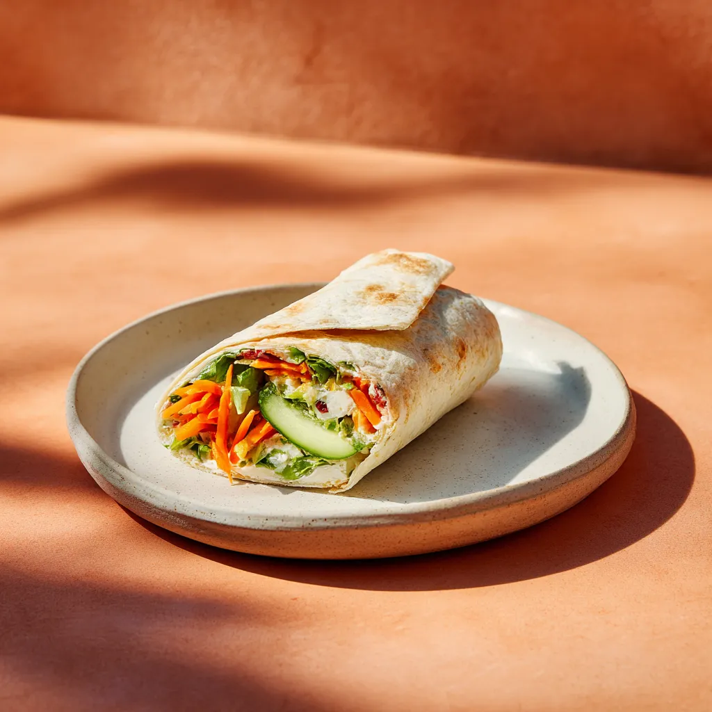 [2255] Wrap de chèvre frais et légumes croquants
